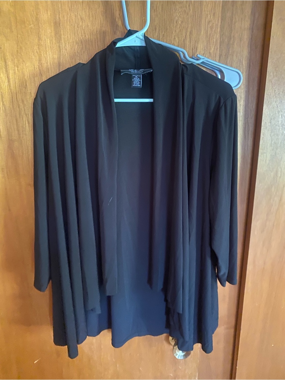 Black Open-Front Women's Cardigan Sweater